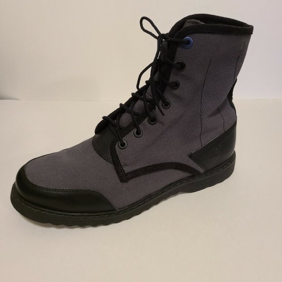 Timberland Newmarket Trans Men Size 9 Wide Gray Black Combat Excellent C… - Picture 2 of 12